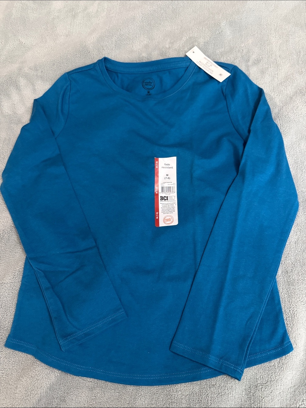 wonder nation Teal Long-Sleeve Crew Tee